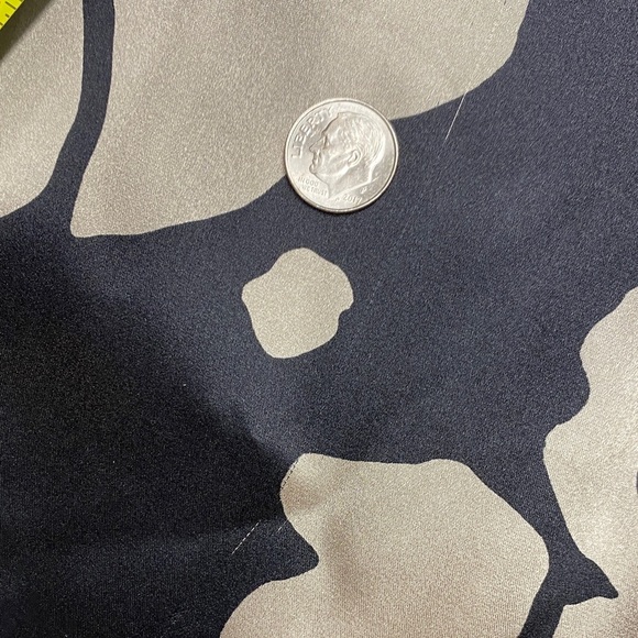 Romantic Flowy Floral Silk Pleated A-Line Skirt Albert Nipon Black Tan Size 12 - Picture 11 of 11